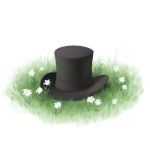  commentary flower grass hat john_bain no_humans real_life the_cynical_brit top_hat white_background 