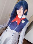  1girl blue_hair cosplay darling_in_the_franxx ichigo_(darling_in_the_franxx) photo solo standing usatame 