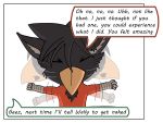  avian chibi colrblnd_(artist) comic cute duzt_(artist) english_text gryphon hair measureup text 