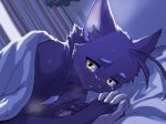  after_sex bedding bedroom blanket blush cat crying feline fur hand_holding hiroyuki human love male male/male mammal morenatsu nude romantic shin_(morenatsu) smile sweat tears tender wholesome 
