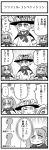  /\/\/\ 3girls 4koma bangs bkub_duck blunt_bangs blush bow closed_eyes comic commentary emphasis_lines eyebrows_visible_through_hair fakkuma fei_fakkuma fictional_persona final_fantasy final_fantasy_xiv flower greyscale hair_bow hat hat_flower highres jewelry lalafell monochrome multicolored_hair multiple_girls open_mouth pointy_ears robe scholar_(final_fantasy) short_hair shouting sidelocks simple_background single_earring smile speech_bubble surprised sweatdrop talking translated twintails two-tone_background two-tone_hair two_side_up 