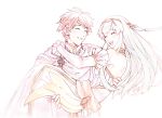  bare_shoulders blue_hair bridal_veil bride carrying closed_eyes commentary couple dress eliwood_(fire_emblem) fire_emblem fire_emblem:_rekka_no_ken fire_emblem_heroes flower formal gloves hair_flower hair_ornament jewelry long_hair mamkute ninian open_mouth princess_carry red_hair rose smile strapless strapless_dress suit tomentomob tuxedo veil wedding wedding_dress white_gloves 