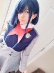  1girl blue_hair cosplay darling_in_the_franxx ichigo_(darling_in_the_franxx) photo solo standing usatame 