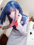 1girl blue_hair cosplay darling_in_the_franxx ichigo_(darling_in_the_franxx) photo solo standing usatame 