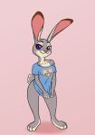  :3 animated anthro baggy_clothing breasts clothed clothing clothing_lift disney female flashing hi_res judy_hopps lagomorph leporid looking_at_viewer loop mammal panties pink_background rabbit ratopombo shirt shirt_lift short_playtime simple_background small_breasts solo topwear underwear zootopia 