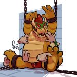  2018 3_toes 4_fingers anthro ball_gag bdsm benj24 blush bondage bound bowser bulge claws clothed clothing crying digital_drawing_(artwork) digital_media_(artwork) disembodied_hand drooling gag gagged group hair horn koopa male mario_bros nintendo red_hair saliva scalie simple_background solo_focus spikes tears tickle_torture tickling toe_claws toes topless torture video_games 