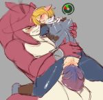  balls blonde_hair blush breasts breath_of_the_wild clothed clothing crossgender digital_media_(artwork) duo edit eyes_closed female hair humanoid hylian interspecies inuki link looking_pleasured male male/female nintendo nipples penetration penis pointy_ears pussy sex sidon_(zelda) simple_background size_difference sketch the_legend_of_zelda torn_clothing vaginal vaginal_penetration video_games zora 