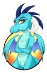  &lt;3 &lt;3_eyes 2016 blue_scales blush cute dragon female feral friendship_is_magic hi_res hobbes_maxwell horn membranous_wings my_little_pony princess_ember_(mlp) scales scalie solo wings 