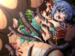 00s 1girl bestiality blue_eyes blue_hair blush breasts censored clothes cum cum_in_mouth double_bun insect interspecies mew_mint mosaic_censoring nipples one_eye_closed open_mouth rape sex small_breasts tears tokyo_mew_mew torn_clothes vaginal 
