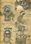  anthro beta_ray_bill english_text guardians_of_the_galaxy male mammal marvel procyonid raccoon rocket_raccoon sleeping text tush 