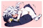  androgynous areolae ass bad_id bad_pixiv_id blush cecil_harvey closed_eyes crotch_rub dissidia_final_fantasy final_fantasy final_fantasy_iv hands headband male_focus male_masturbation masturbation nipples open_mouth otoko_no_ko panties pillow pillow_sex shirt_lift side-tie_panties solo steam thighhighs toujou_sakana underwear white_hair 