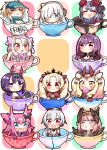  6+girls :d :o =_= ^_^ absurdres ahoge ainu_clothes anastasia_(fate/grand_order) artoria_pendragon_(all) bangs baseball_cap bikini_top black_bow black_legwear blonde_hair blue_eyes blue_hat blush bow brown_eyes brown_wings candy cape chibi circe_(fate/grand_order) closed_eyes closed_mouth commentary_request controller covered_mouth cup dragon_horns dress earrings elizabeth_bathory_(fate) elizabeth_bathory_(fate)_(all) ereshkigal_(fate/grand_order) eyebrows_visible_through_hair eyes_closed facial_mark fang fate/extra fate/grand_order fate_(series) feathered_wings food forehead_mark fur_collar game_controller hair_between_eyes hair_bow hair_over_one_eye hair_ribbon hair_through_headwear hair_tubes hairband hat head_wings headpiece heart high_ponytail highres holding holding_food horns ibaraki_douji_(fate/grand_order) ibaraki_douji_(swimsuit_lancer)_(fate) illyasviel_von_einzbern in_container in_cup infinity jako_(jakoo21) japanese_clothes jewelry katsushika_hokusai_(fate/grand_order) kimono lollipop long_hair looking_at_viewer minigirl multicolored_hair multiple_girls mysterious_heroine_xx_(foreigner) one_eye_closed oni oni_horns open_mouth parted_bangs parted_lips pink_bow pink_hair pink_hairband pointy_ears ponytail purple_dress purple_eyes purple_hair purple_kimono red_bow red_cape red_eyes red_ribbon ribbon scathach_(fate)_(all) scathach_skadi_(fate/grand_order) short_eyebrows shuten_douji_(fate/grand_order) shuten_douji_(halloween)_(fate) silver_hair sitonai skull sleeping sleeveless sleeveless_kimono smile snowflake_print sparkle star streaked_hair swirl_lollipop teacup thick_eyebrows thighhighs tiara tomoe_gozen_(fate/grand_order) twintails two_side_up v-shaped_eyebrows white_bikini_top white_bow white_hair white_kimono wings 