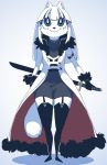  anthro blue_eyes cakewasgood cute feline female hair hi_res kemono mammal melee_weapon simple_background solo sword weapon white_hair 