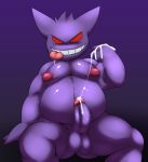  anthro areola balls big_nipples butt cum cum_on_hand cum_on_penis cum_string drooling erection gengar ghost humanoid_penis jerseydevil long_ears looking_at_viewer male messy moobs musclegut nintendo nipples nude orgasm overweight penis pok&eacute;mon pok&eacute;mon_(species) purple_skin red_eyes saliva sitting slightly_chubby smile solo spirit spread_legs spreading teeth thick_thighs tongue tongue_out video_games 