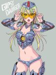  :o adjusting_eyewear armor bangs bikini_armor blonde_hair blue_nails boots breasts cleavage commentary_request cowboy_shot elbow_gloves fingernails gauntlets gipsy_danger gloves greaves grey_background long_hair looking_at_viewer mecha mecha_musume medium_breasts multicolored_hair nail_polish open_mouth pacific_rim pauldrons personification simple_background solo standing sunglasses thigh_boots thighhighs two-tone_hair yamashita_shun'ya 