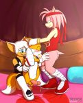 amy_rose anthro balls bat blush canine clothed clothing crossgender fox fur gloves green_eyes hedgehog male male/male mammal miles_prower penis project_x rouge_the_bat sex smile sonic_(series) trooper036 video_games yellow_fur 
