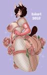  anthro big_butt blush breasts butt cervine clothed clothing curvaceous ezukapizumu female looking_at_viewer mammal nipples rope skimpy solo thick_thighs 