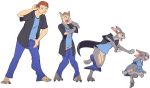 2018 anthro barefoot bottomless breasts butt clothed clothing disney falling female gender_transformation hair human human_to_anthro judy_hopps lagomorph male mammal mtf_transformation open_mouth pants pussy rabbit scared sequence shirt short_hair shrinking simple_background solo standing surprise tf-sential transformation white_background zootopia 