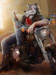  alcohol artbynit beer beverage bike_(disambiguation) canine cigarette mammal motorcycle scar smoke vehicle wolf 