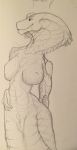  alien artblush breasts female hi_res monochrome nipples pussy scalie sketch snake_hood solo video_games viper_(x-com) x-com 