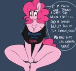  2015 anthro anthrofied breasts cleavage clothed clothing digital_media_(artwork) earth_pony english_text equine female friendship_is_magic horse hugtastic_pinkie_pie mammal my_little_pony pinkie_pie_(mlp) pony solo somescrub text 