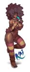  afro animal_humanoid arm_warmers armwear big_breasts breasts brown_eyes brown_skin caprine clothing collar dessert facial_piercing female food humanoid ice_cream legwear mammal nipple_piercing nipples nose_piercing nose_ring piercing pussy sheep sheepuppy simple_background solo thigh_highs white_background 