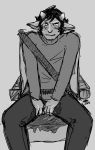  clothed clothing conditional_dnp crying digital_drawing_(artwork) digital_media_(artwork) homestuck horn kankri_vantas male ms_paint_adventures omorashi seatbelt tears urine watersports wetting wolftacos 