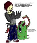  2009 avian clothed clothing harpy male monster spunkyfull topless traditional_media_(artwork) 