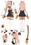  bad_id bad_pixiv_id black_dress black_hat blue_eyes boots character_sheet chibi color_guide cropped_jacket dress flower gloves hair_ornament hand_on_hip hat hat_flower highres isaroishin jacket long_sleeves looking_at_viewer mini_hat orange_flower orange_gloves original parted_lips pink_hair shoe_flower short_dress smile thigh_boots thighhighs tilted_headwear translation_request two_side_up white_footwear white_jacket x_hair_ornament zettai_ryouiki zipper 