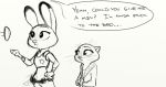  2016 anthro clothed clothing disney duo female judy_hopps lagomorph mammal mrs._otterton mustelid otter police_uniform rabbit trashasaurusrex uniform zootopia 