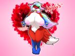  &lt;3 alexi anthro areola bds_charmeleon big_breasts breasts canine cute digital_media_(artwork) eyes_closed female fox hair happy hug huge_breasts long_hair mammal nipples open_arms pink_areola ponytail pussy red_fox solo standing thick_thighs wants_a_hug 