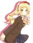  bad_id bad_pixiv_id blonde_hair blush bow breasts brown_eyes drill_hair eromanga_sensei hair_bow hairband highres long_hair looking_at_viewer miyu19996513 pointy_ears small_breasts smile solo twin_drills yamada_elf 