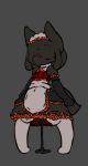  anthro canine clothing female fox leaking living_suit maid_uniform mammal pussy_juice_drip rubber rubber_suit simple_background solo sorrynothing spread_legs spreading standing tentacles tiny_fox_(sorrynothing) uniform 
