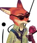  anthro canine clothed clothing disney food fox fur male mammal nick_wilde popsicle simple_background solo yasiplay zootopia 