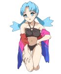  ankea_(a-ramo-do) ass_visible_through_thighs bangs bare_shoulders bikini black_bikini blue_eyes blue_hair breasts collarbone commentary_request cropped_legs crystal_(pokemon) halter_top halterneck hand_on_hip highres large_breasts leaning_forward light_blue_eyes light_blue_hair looking_at_viewer medium_breasts navel open_mouth parted_lips poke_ball_print poke_ball_theme pokemon pokemon_(game) pokemon_gsc print_bikini shiny shiny_skin simple_background solo standing swimsuit tied_hair towel twintails white_background 