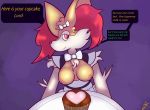  anthro arcarioutreyyd braixen breasts canine clothing digital_media_(artwork) erect_nipples eyelashes female fur inner_ear_fluff looking_at_viewer maid_uniform mammal nintendo nipples offering_to_viewer pok&eacute;mon pok&eacute;mon_(species) red_eyes red_nose ribbons solo text uniform video_games white_fur yellow_fur 