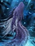  2018 blurred_background digital_media_(artwork) dragon feral hair headshot_portrait horn night outside portrait raining scales smile telleryspyro white_hair 