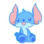  2014 4_toes alien alpha_channel blue_eyes blue_fur blue_nose chest_tuft chibi cute digital_drawing_(artwork) digital_media_(artwork) disney experiment_(species) fangs fur head_tuft lilo_and_stitch littlelostdemonchild low_res notched_ear outline simple_background sitting small_tail solo stitch toes tongue tongue_out transparent_background tuft 