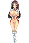  ayame_(senran_kagura) blush breasts cameltoe large_breasts nipples school_uniform senran_kagura smile socks thong 