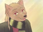  2018 absurd_res anthro brown_fur canine clothed clothing digital_media_(artwork) female fur hair hi_res krysical looking_at_viewer mammal open_mouth simple_background smile solo 