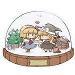  alice_margatroid bad_id bad_pixiv_id blush_stickers bunny chibi heart kirisame_marisa multiple_girls nura_(oaaaaaa) snow_globe touhou 