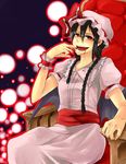  bad_id bad_pixiv_id black_hair blood braid cosplay durarara!! frills glasses hat male_focus orihara_mairu red_eyes remilia_scarlet remilia_scarlet_(cosplay) ryuura solo touhou wings 