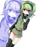  bad_id bad_pixiv_id green_eyes green_hair green_hairband hairband pointy_ears sadomochi saria short_hair solo the_legend_of_zelda the_legend_of_zelda:_ocarina_of_time thighhighs zoom_layer 