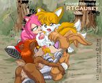  amy_rose archie_comics bunnie_rabbot kandlin sally_acorn sega sonic_team tails 