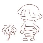 2018 crepix duo flowey_the_flower human mammal open_mouth simple_background undertale video_games 