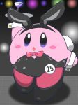  2018 beverage blush blush_sticker bunny_costume camel_toe clothed clothing costume fake_ears fake_rabbit_ears female hi_res kirby kirby_(series) nintendo not_furry open_mouth solo tatwuyan tongue video_games waddling_head 