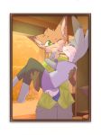  2018 alpha_channel anthro bridal_carry canine carrying clothed clothing disney duo eyes_closed female fox hi_res judy_hopps lagomorph male mammal nick_wilde one_eye_closed quick-kitsune rabbit transparent_border zootopia 