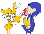  anthro buttplug canine clothing duo faeriesrepic fox fur gloves humor male mammal miles_prower ms_paint sex_toy shocked sonic_(series) sonic_the_hedgehog tongue tongue_out 