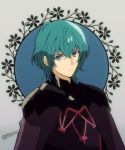  1boy armor blue_eyes blue_hair byleth cape fire_emblem fire_emblem:_fuukasetsugetsu gloves highres kiriya_(552260) long_hair looking_at_viewer male_focus nintendo short_hair simple_background solo 