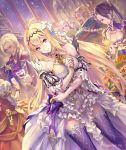  armor cleavage dress granblue_fantasy hisakata_souji jeanne_d&#039;arc jeanne_d&#039;arc_(granblue_fantasy) thighhighs 